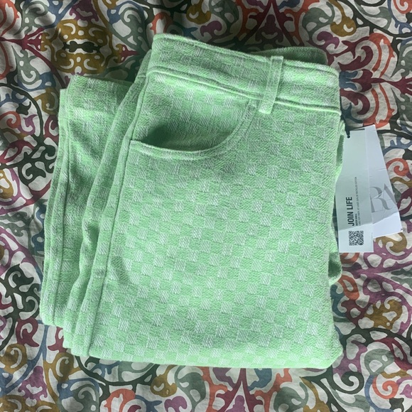 Zara Green Checkered Trousers - Picture 4 of 7
